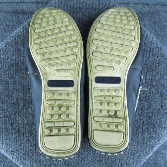 Cole Haan Driving Moc‎ Men Boat Shoe Size 10.5 Medium Blue Leather Lace Up - Picture 8 of 10